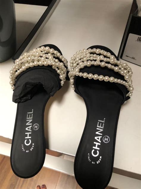 chanel pearl slides|chanel sandals official website.